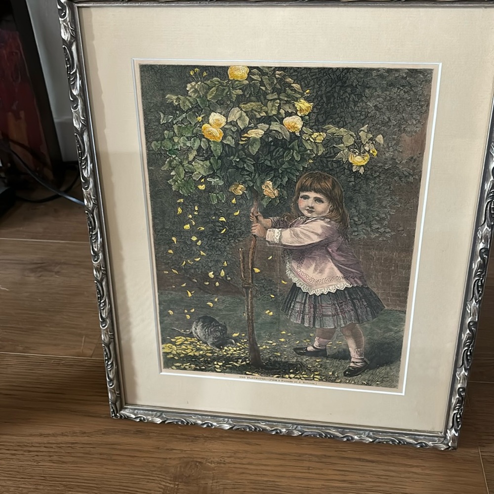 16 3/4 by 14 inches high quality print and frame for Girl’s room